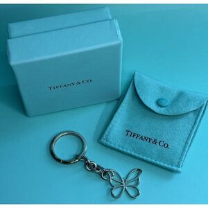 Tiffany & Co Sterling Silver Butterfly Keychain‎ Key Ring